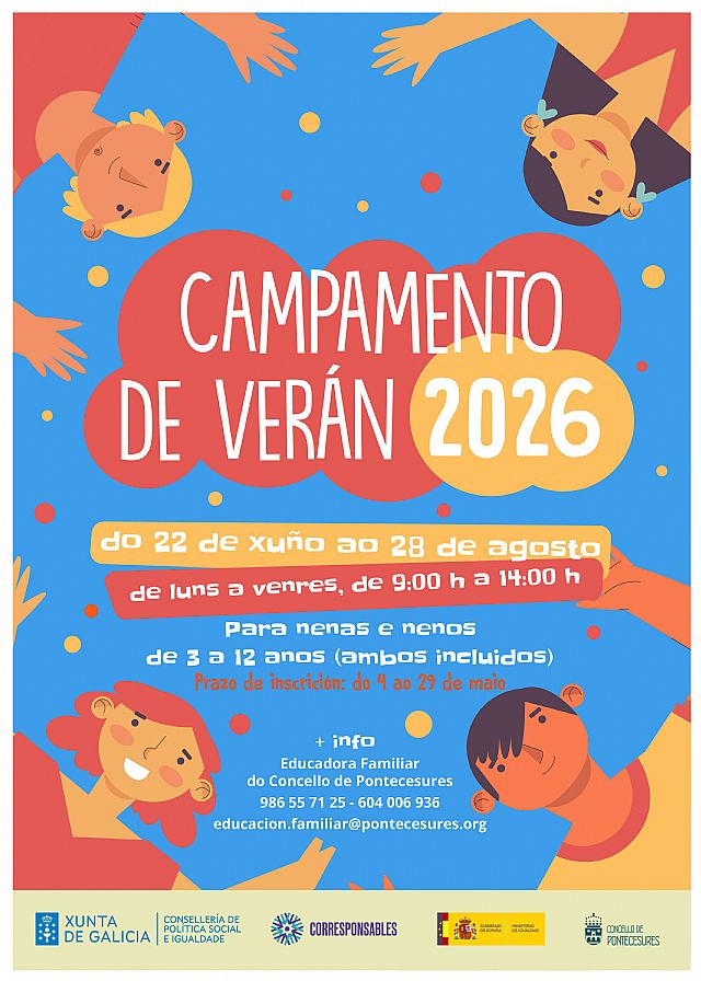 Cartel Campamento ver&aacute;n 2026