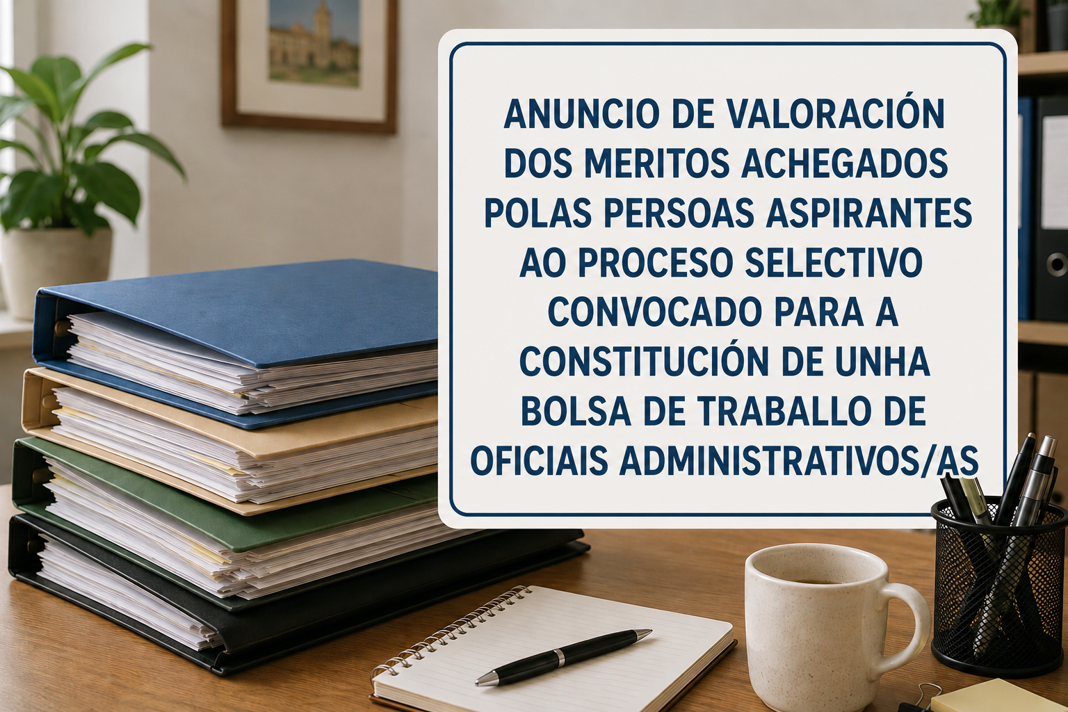 ANUNCIO DOS RESULTADOS DA BAREMACION DOS MERITOS 