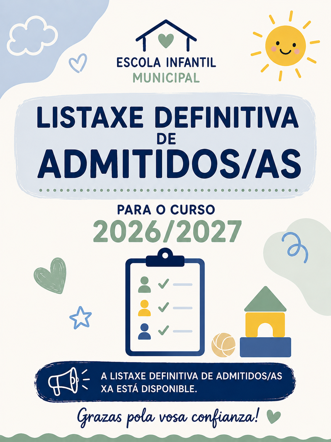 LISTAXE DEFINITIVA DO ALUMNADO MATRICULADO E CON PRAZA - CURSO 2026-2027