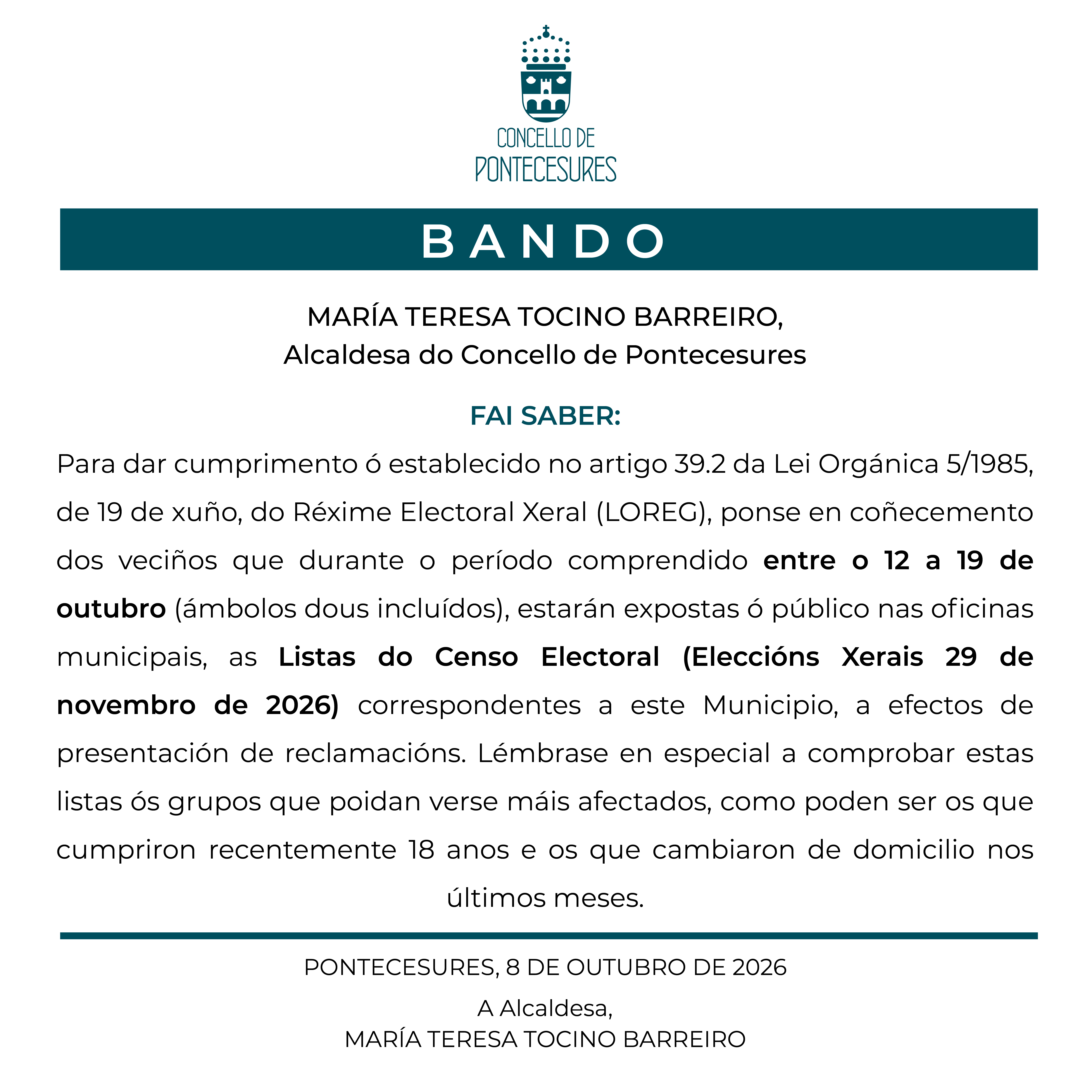 Bando Listas do Censo Electoral