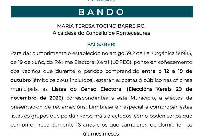 Bando Listas do Censo Electoral