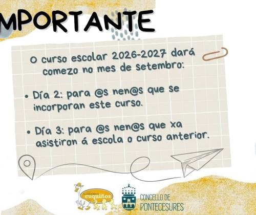 Inicio curso Escola Infantil Municipal