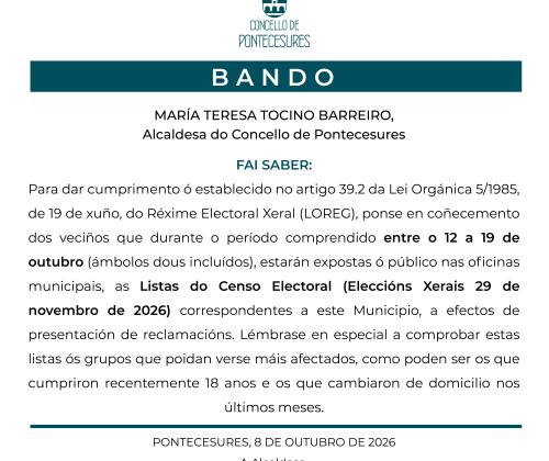 Bando Listas do Censo Electoral
